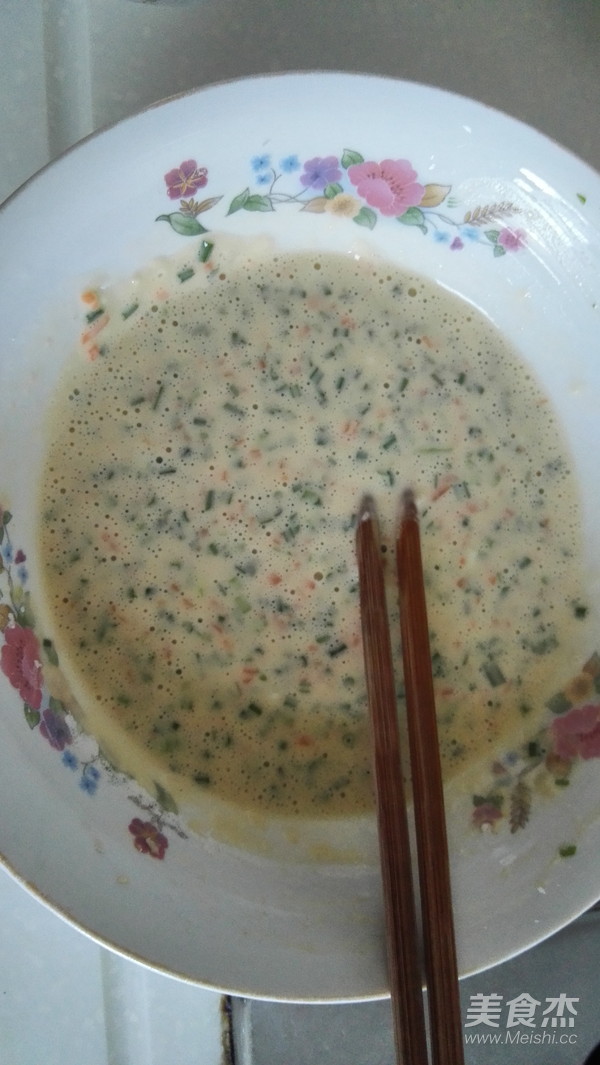 野葱胡萝卜鸡蛋饼