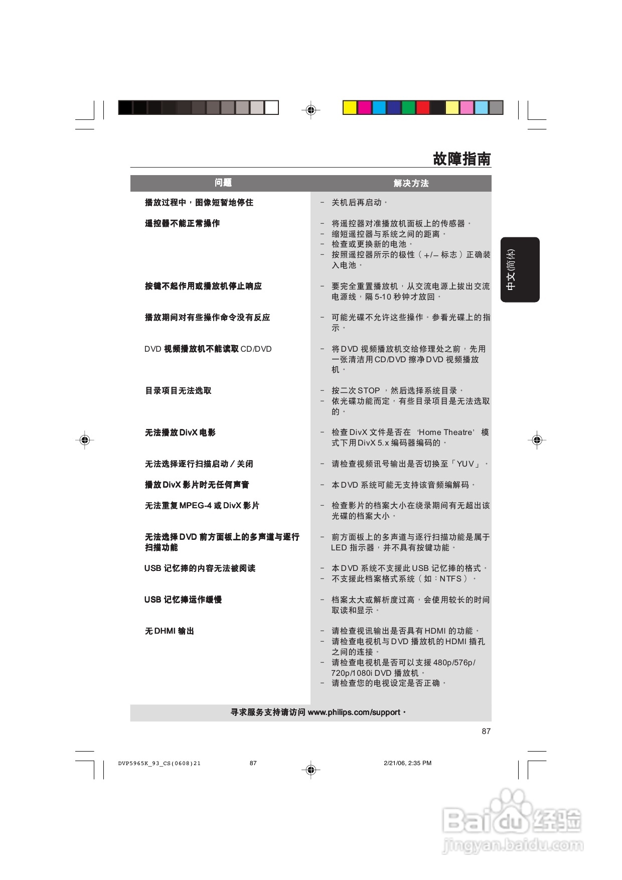 飞利浦DVP5965K/93 DVD播放机使用说明书:[2]
