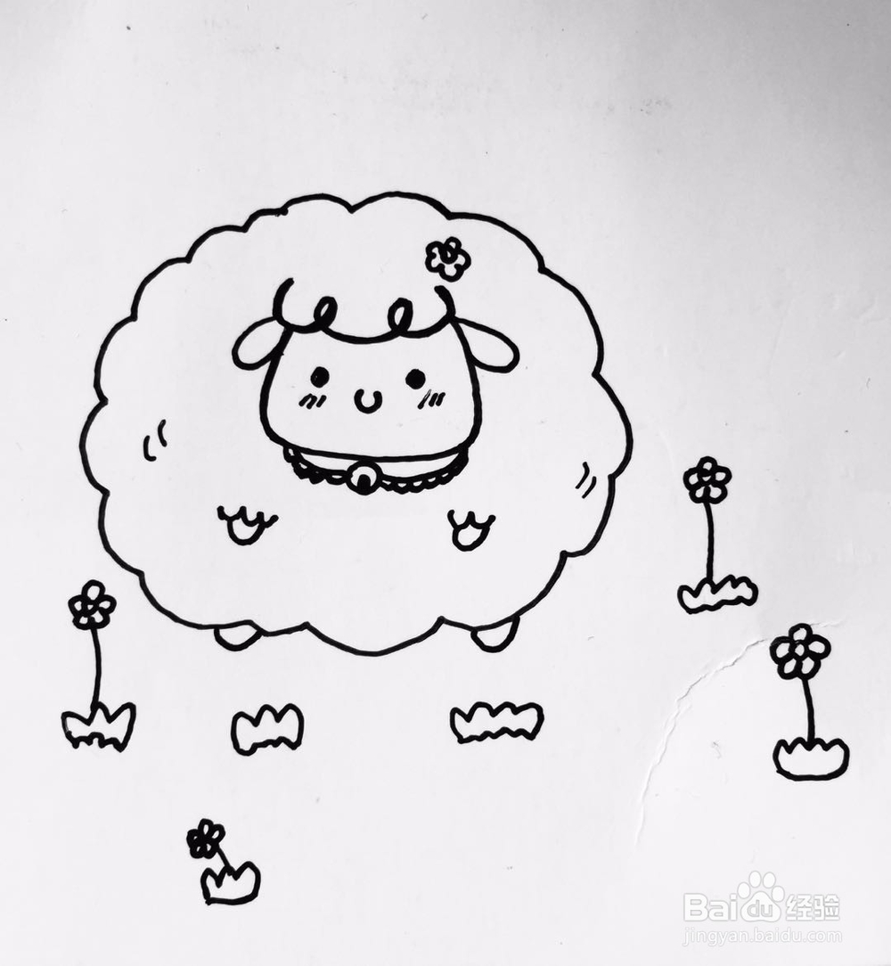 茉莉手绘之萌系绵羊