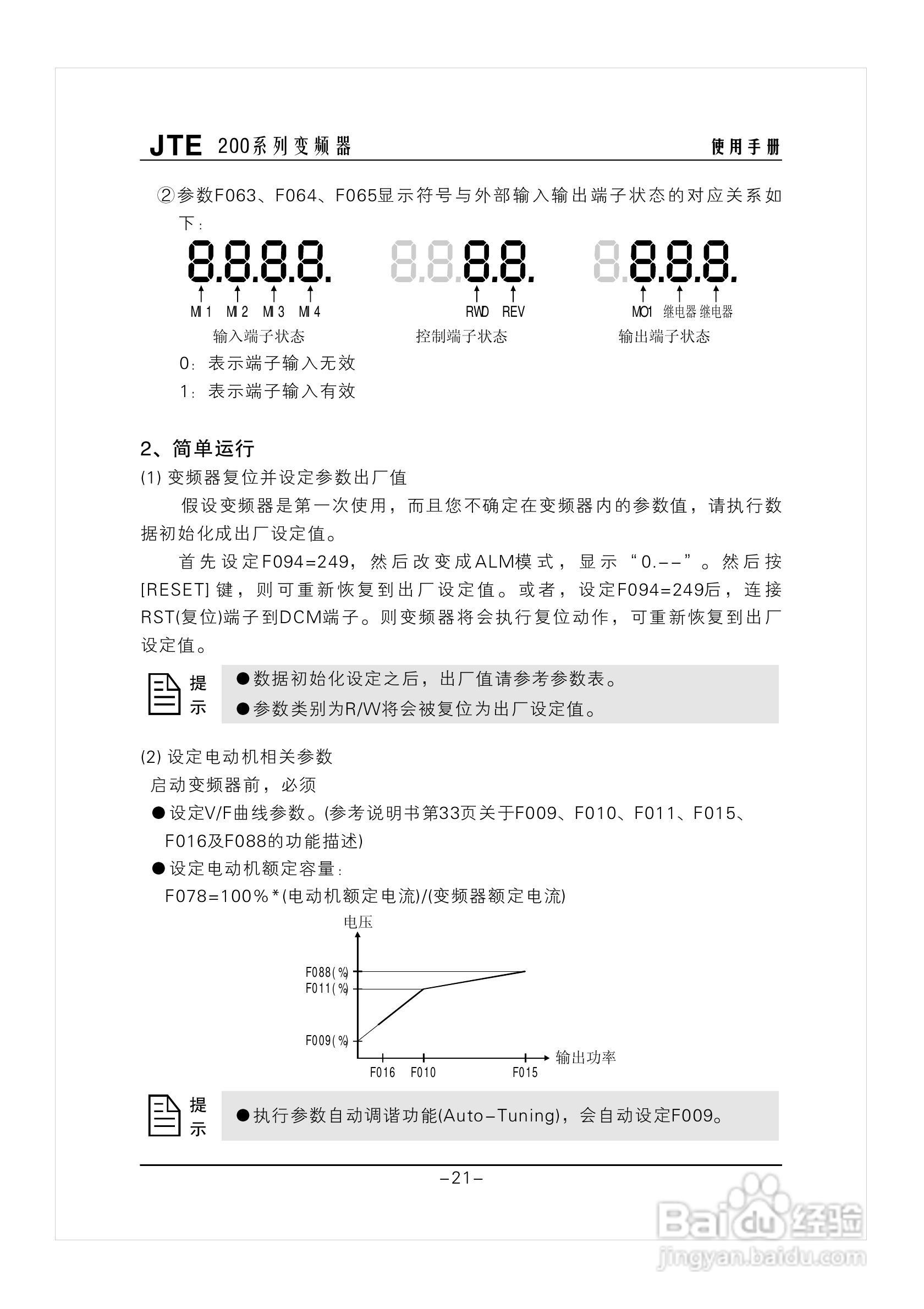 金田JTE200变频器说明书:[3]