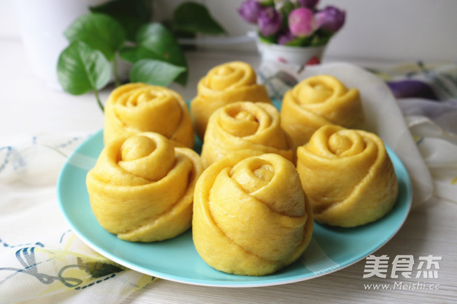 黄玫瑰花馒头