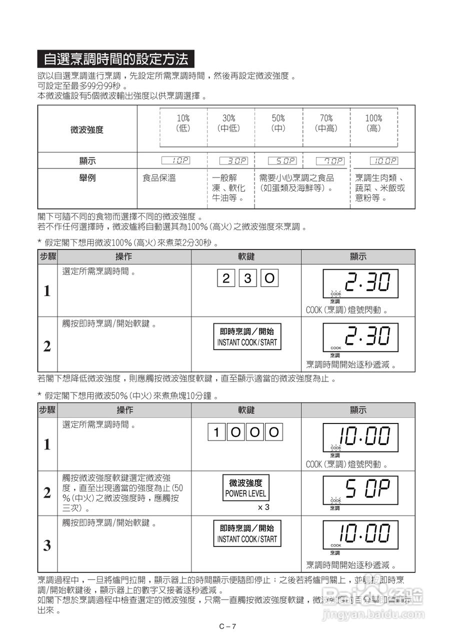 声宝R-242H型微波炉说明书:[1]