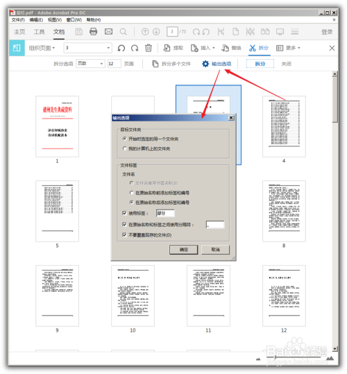 怎样使用Acrobat Pro DC拆分PDF文件？