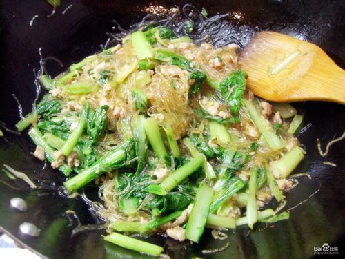 肉末粉丝小白菜