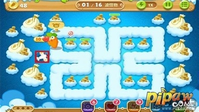 保卫萝卜2第51关宝石金萝卜获得攻略