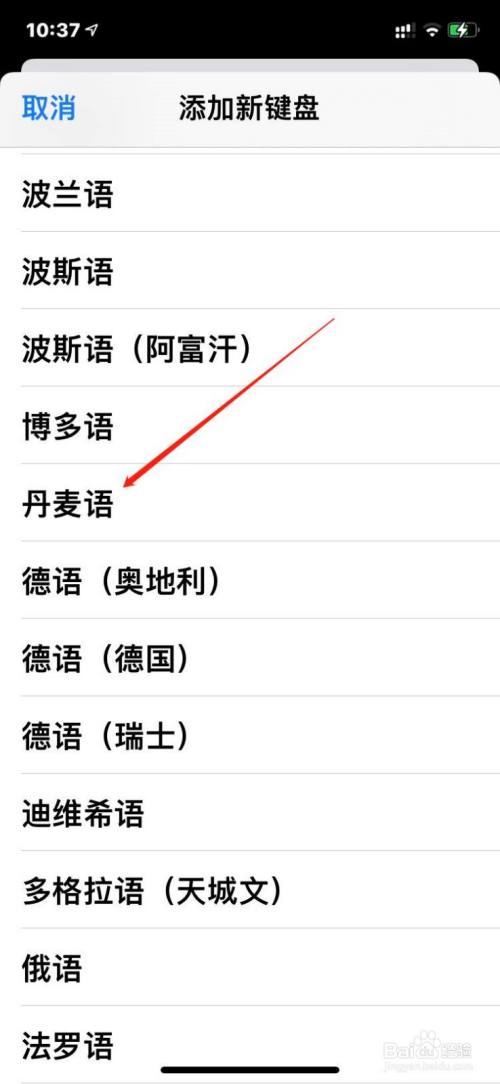 苹果手机如何添加丹麦语键盘?
