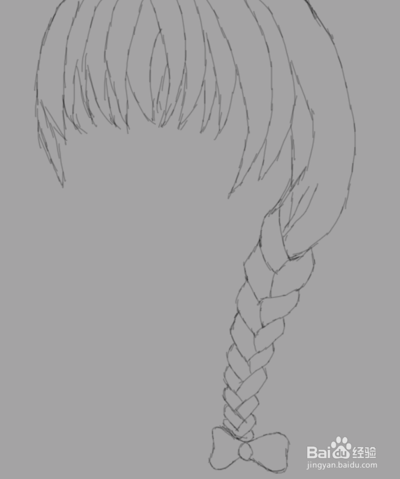 麻花辫怎么画