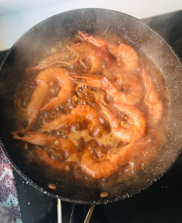 茄汁油焖斑节虾