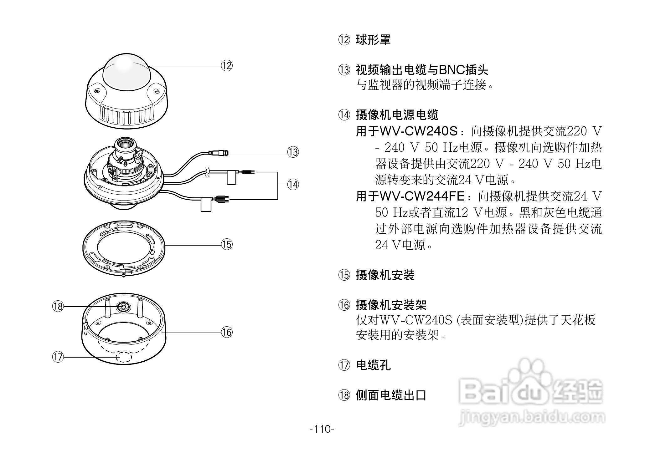 松下WV-CW240S模拟摄像机使用说明书:[1]