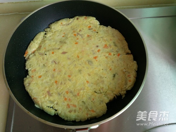 榨菜虾皮鸡蛋饼