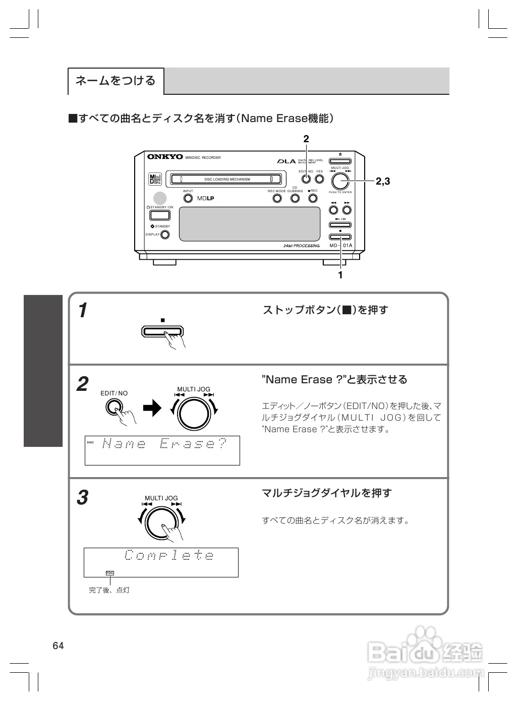 ONKYO MD-101A音响使用说明书.:[4]