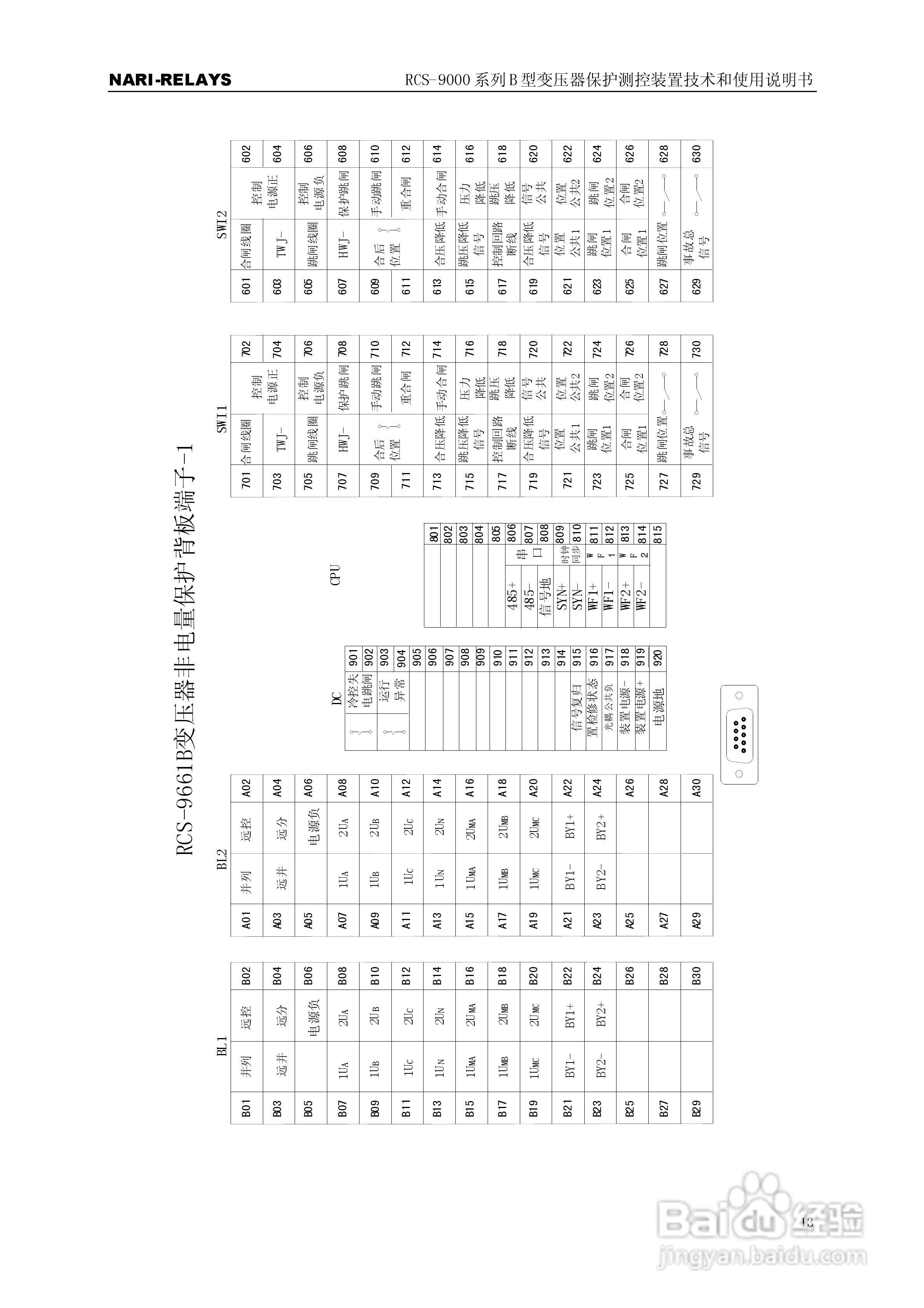 RCS-9000系列B型变压器保护测控装置使用说明书:[2]