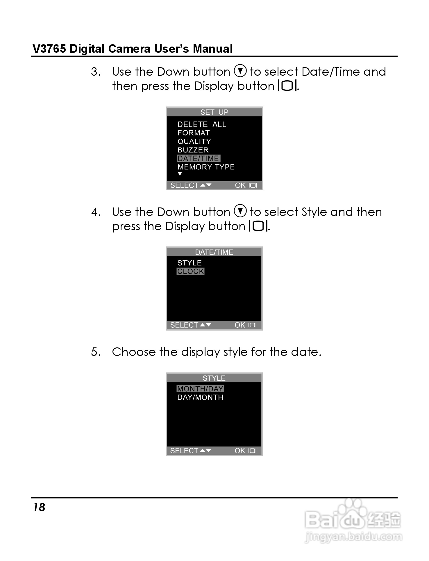 威达ViviCam 3765数码相机使用说明书:[3]