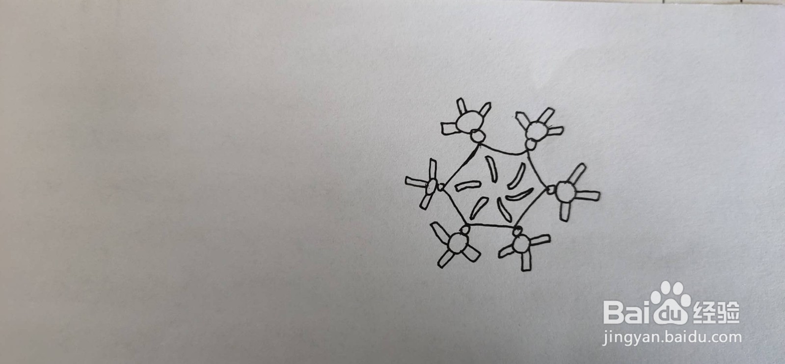 怎样画雪花简笔画