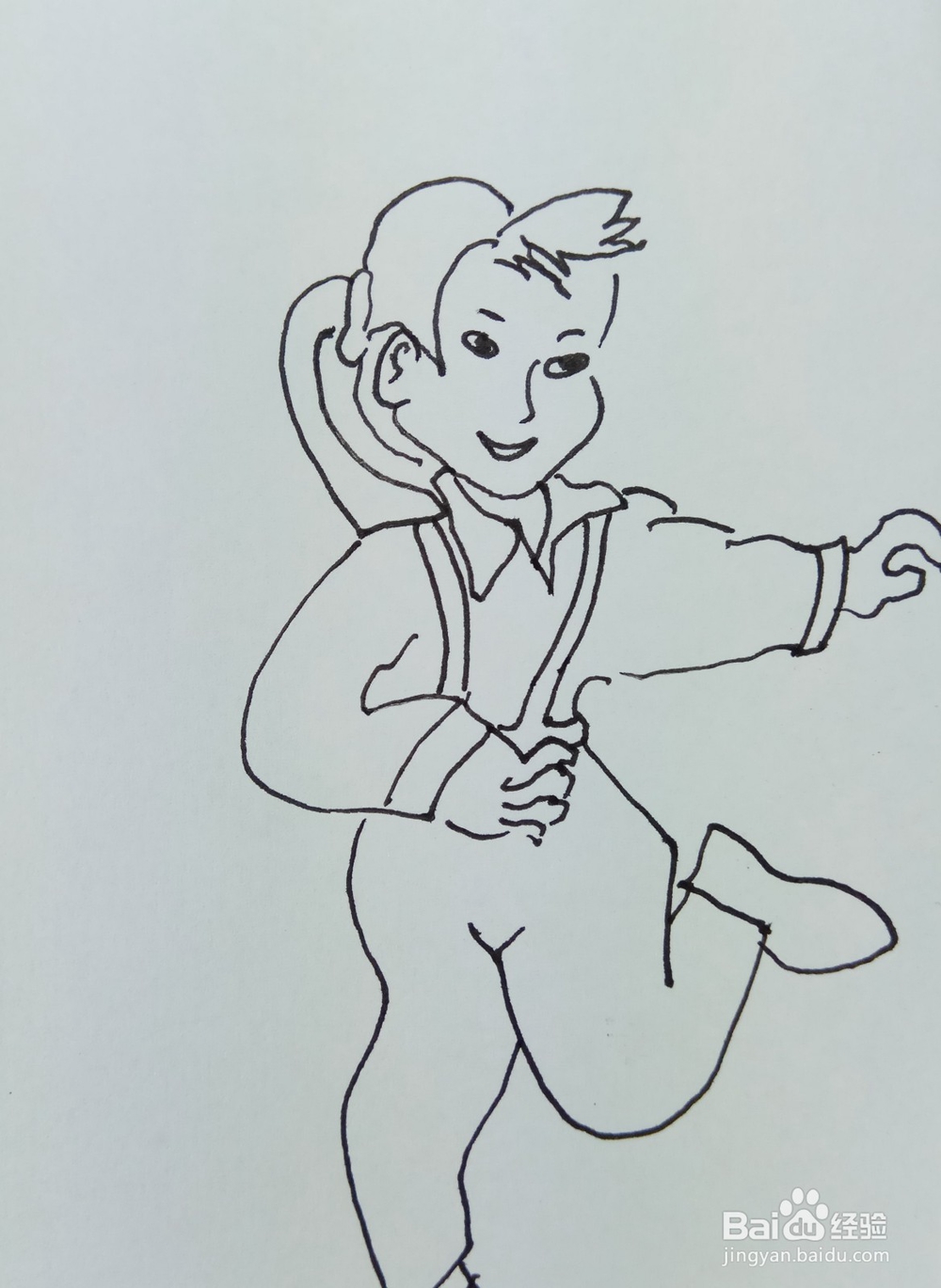 怎样画简笔画“可爱的小女孩”?