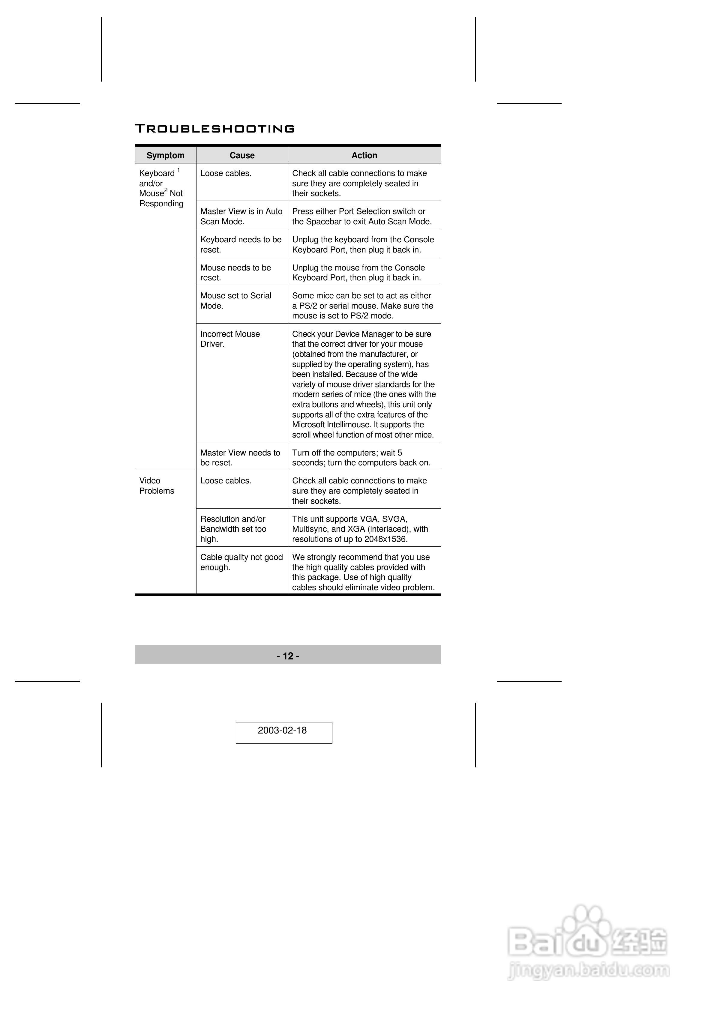 宏正CS72A型多电脑切换器说明书