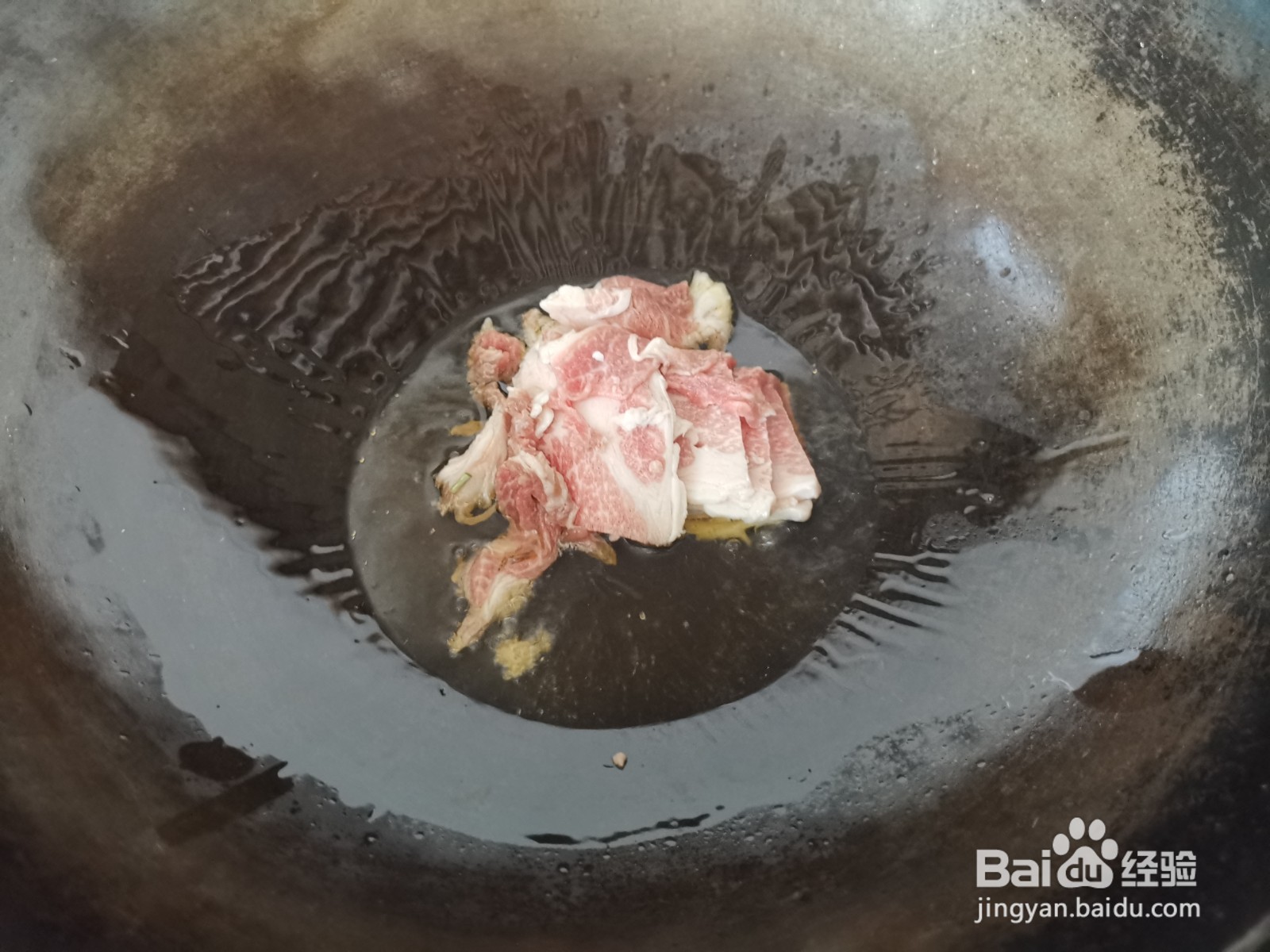 肉片炒香菇花菜