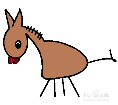 简笔画-小毛驴的简笔画如何画