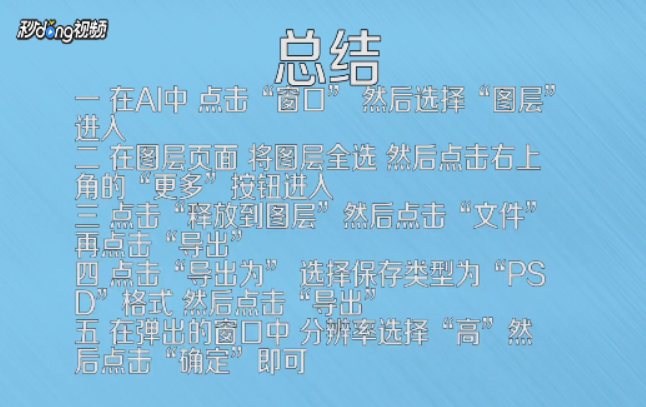 AI文件如何保存为PSD分层文件