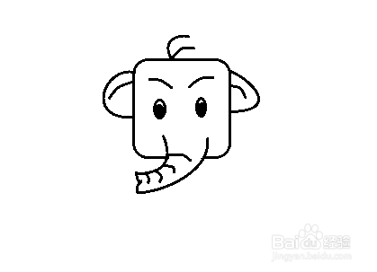 如何画大象的简笔画