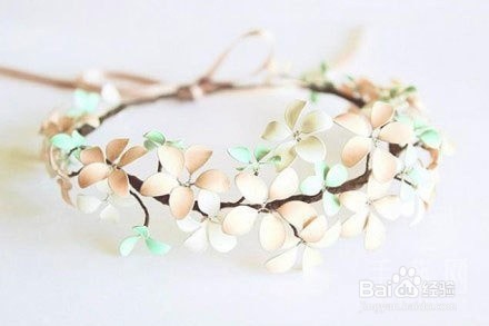 指甲油变身小清新花环