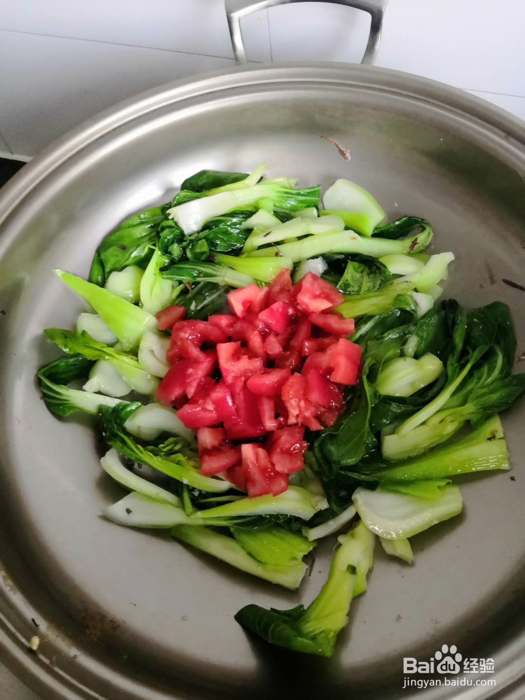 如何做油菜炒西红柿