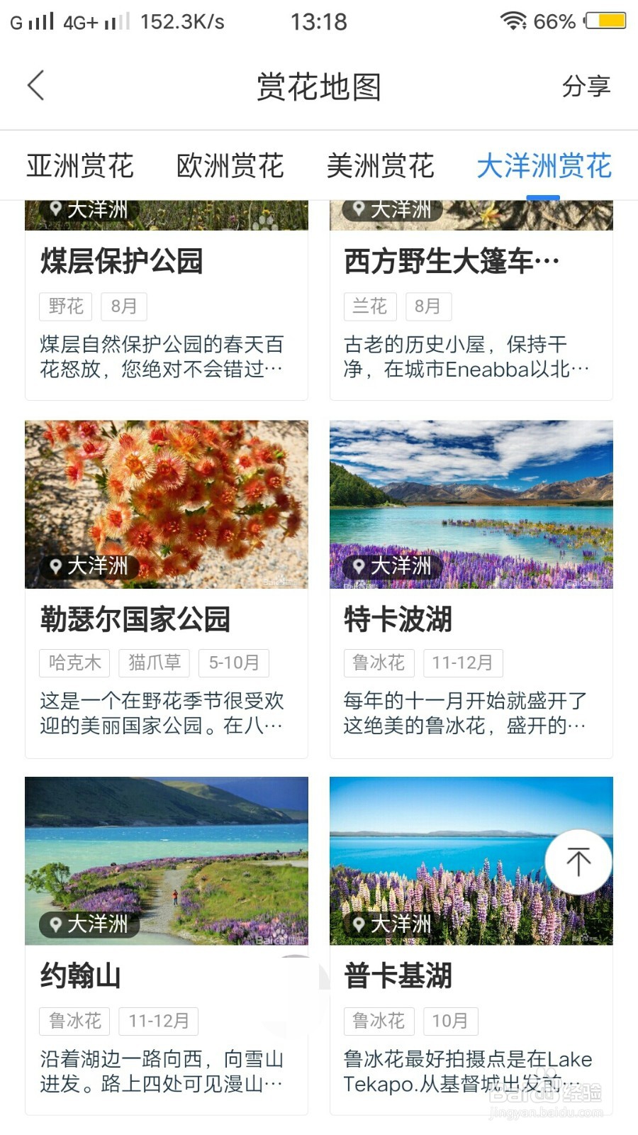 百度地图如何查看国外赏花地图