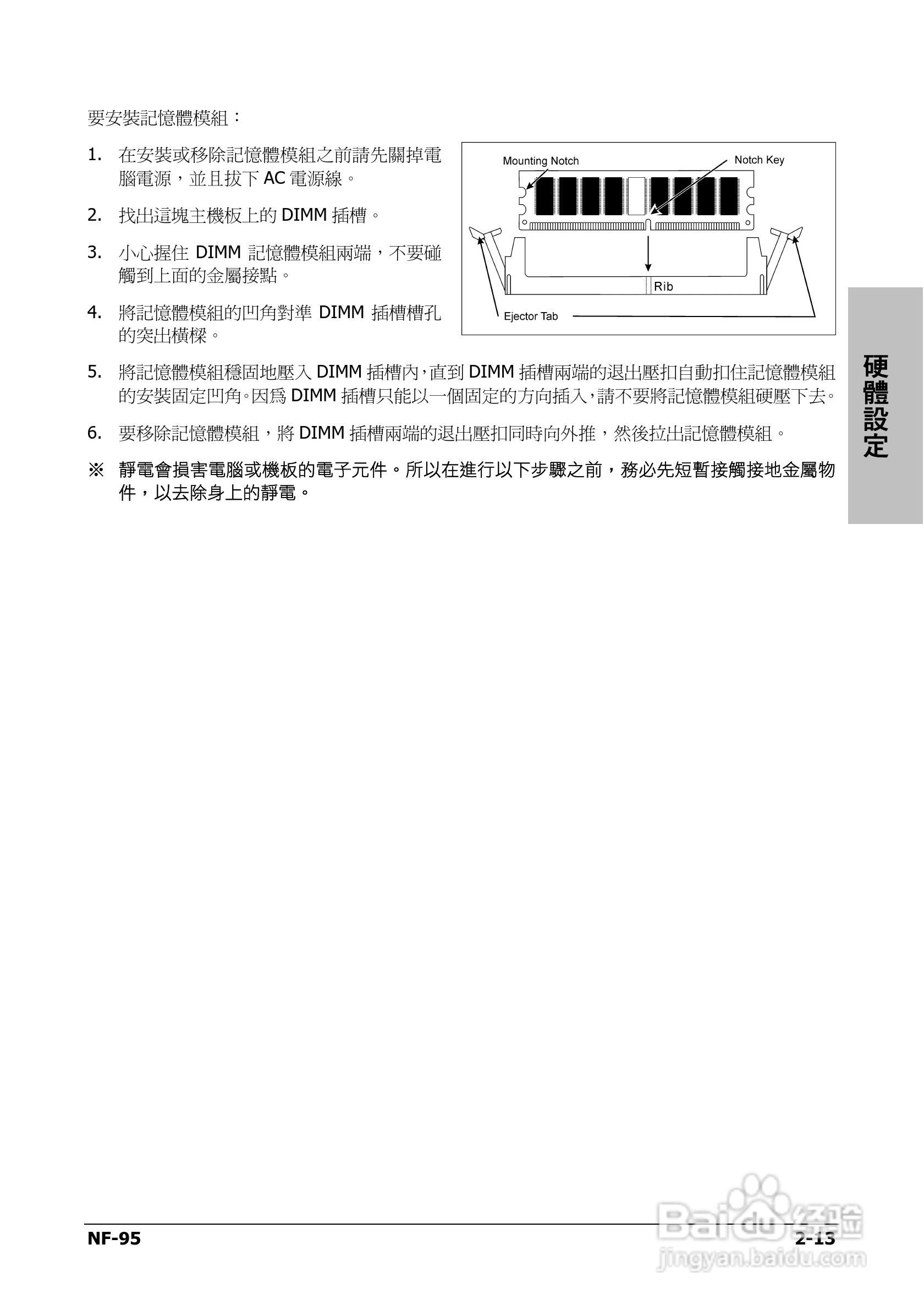 升技NF-95主板使用说明书:[3]
