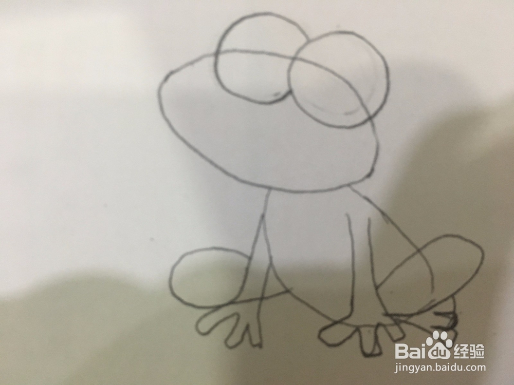 简笔画-画一只可爱的小青蛙