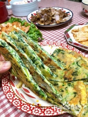 菠菜鸡蛋饼的制作方法