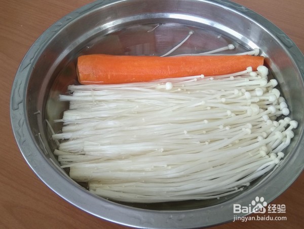 金针菇拌胡萝卜