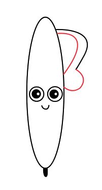 简笔画—如何画儿童画圆珠笔