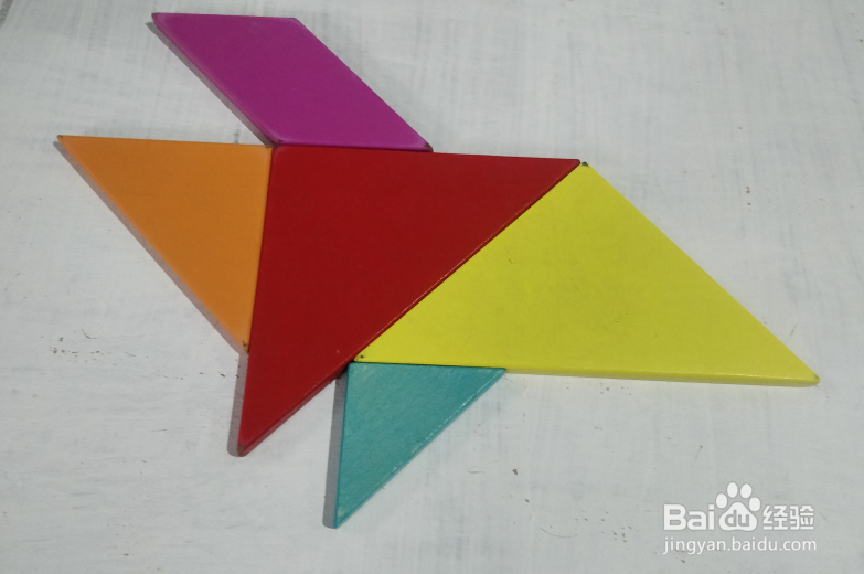 用七巧板怎样拼一只游泳的企鹅?