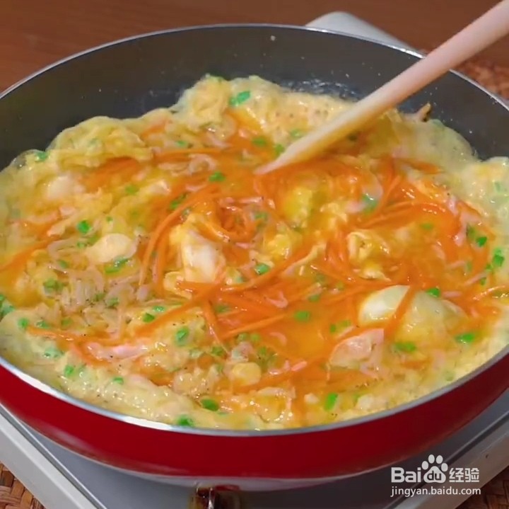 胡萝卜虾皮煎蛋制作方法