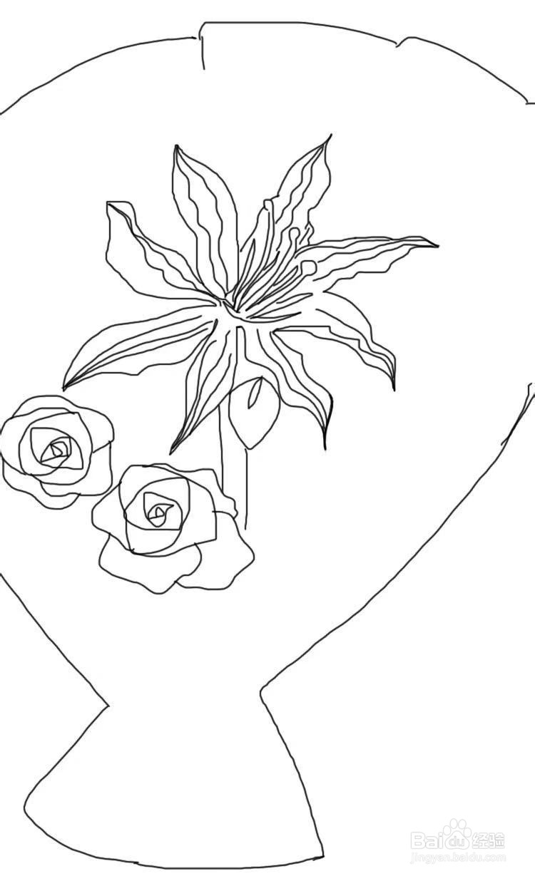 简笔画教程之花束