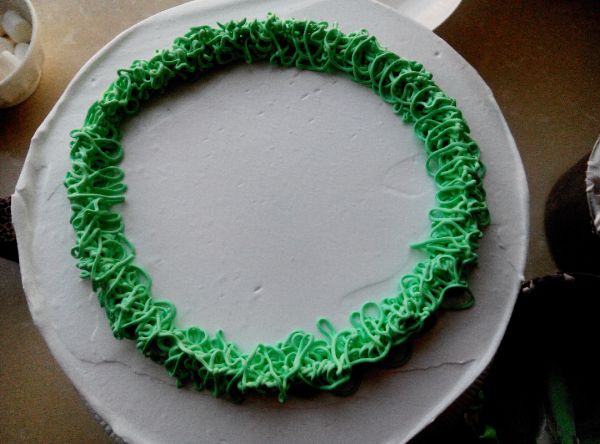 圣诞花环奶油蛋糕