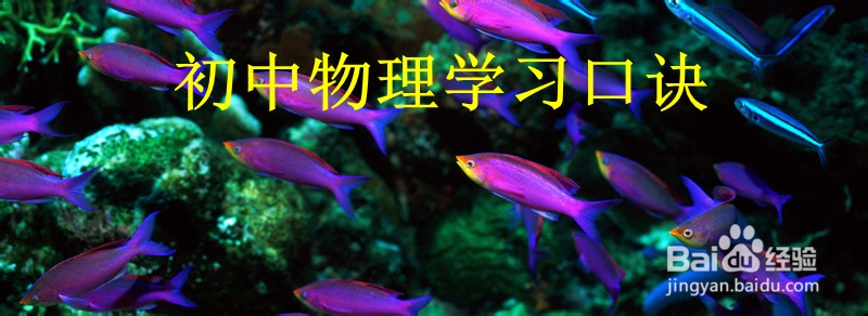 初中物理学习记忆口诀02