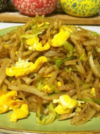 鸡蛋炒饼的做法