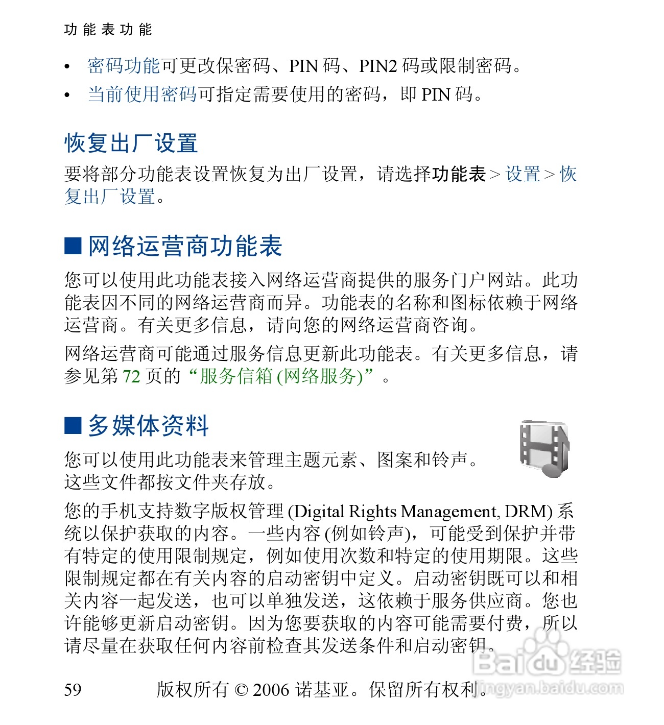 诺基亚6030手机使用说明书:[6]