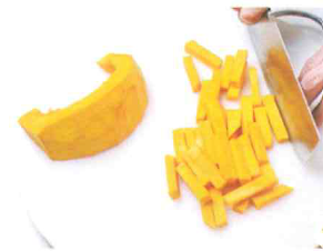 焗炒南瓜制作过程简介