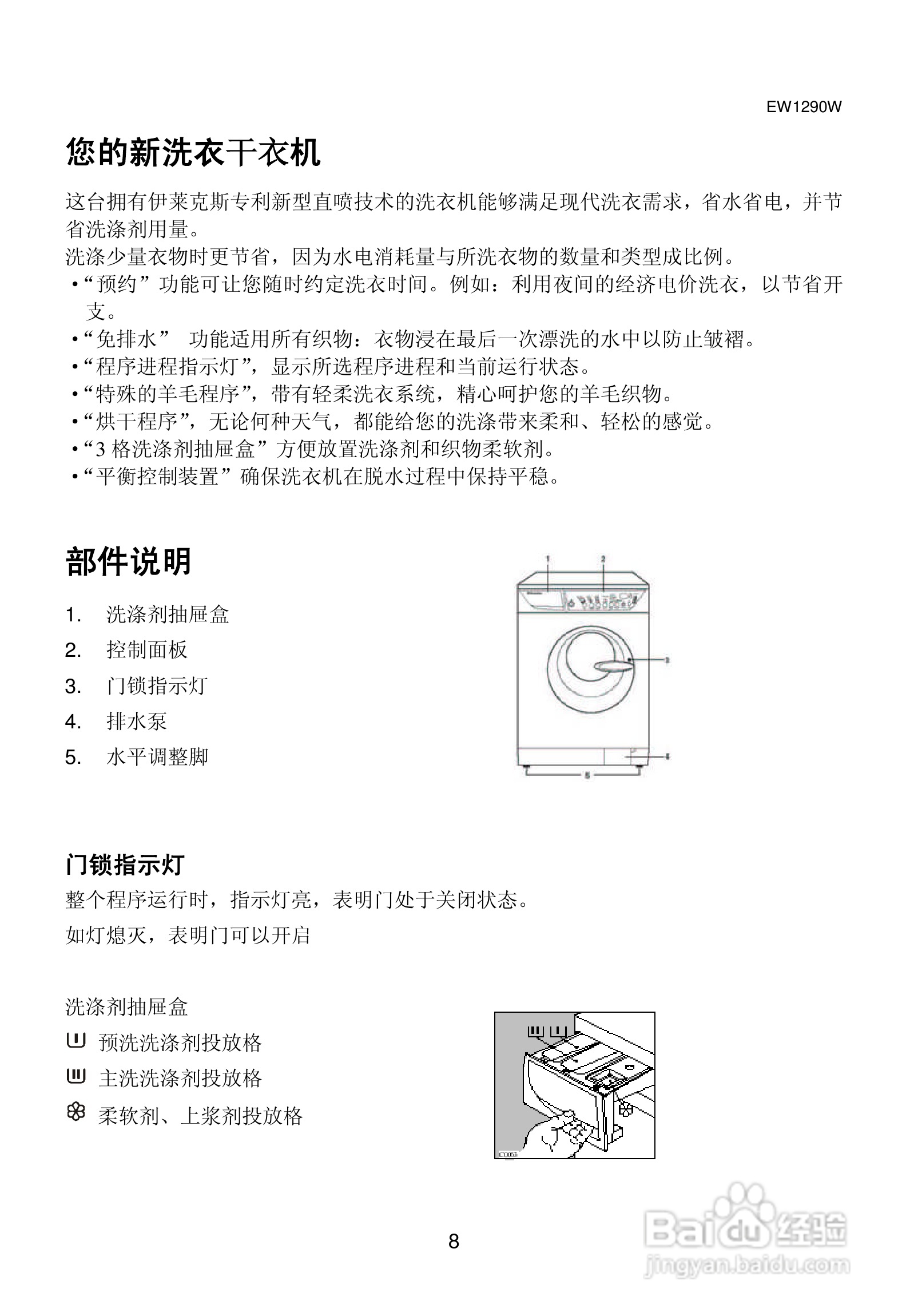 伊莱克斯洗衣机图解图片