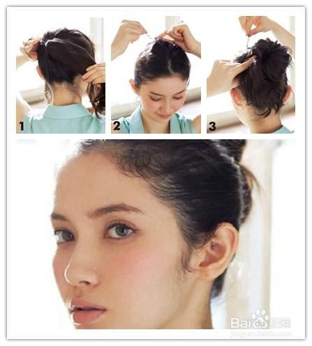 饼脸也不怕 牢记3点照梳丸子头