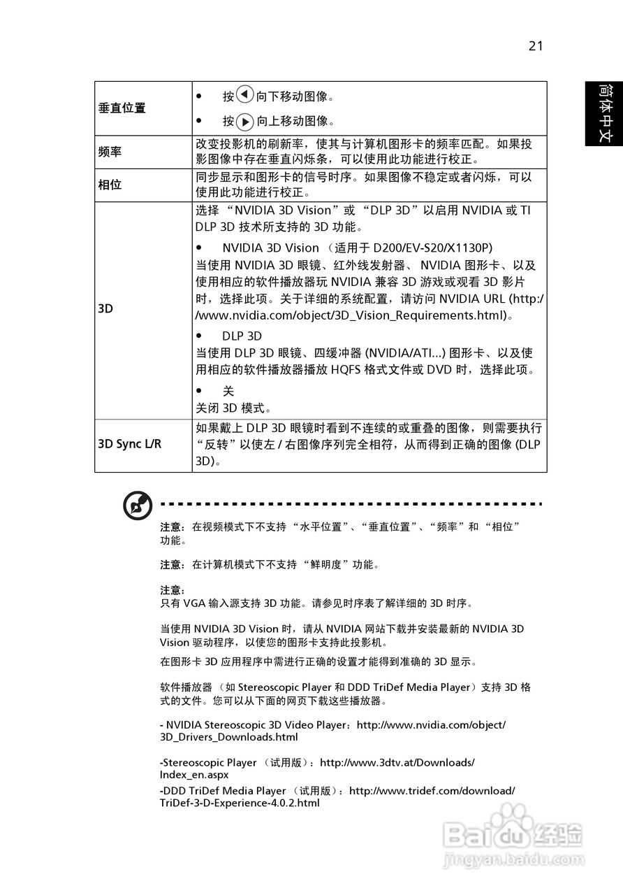 宏基D200投影机使用说明书:[4]