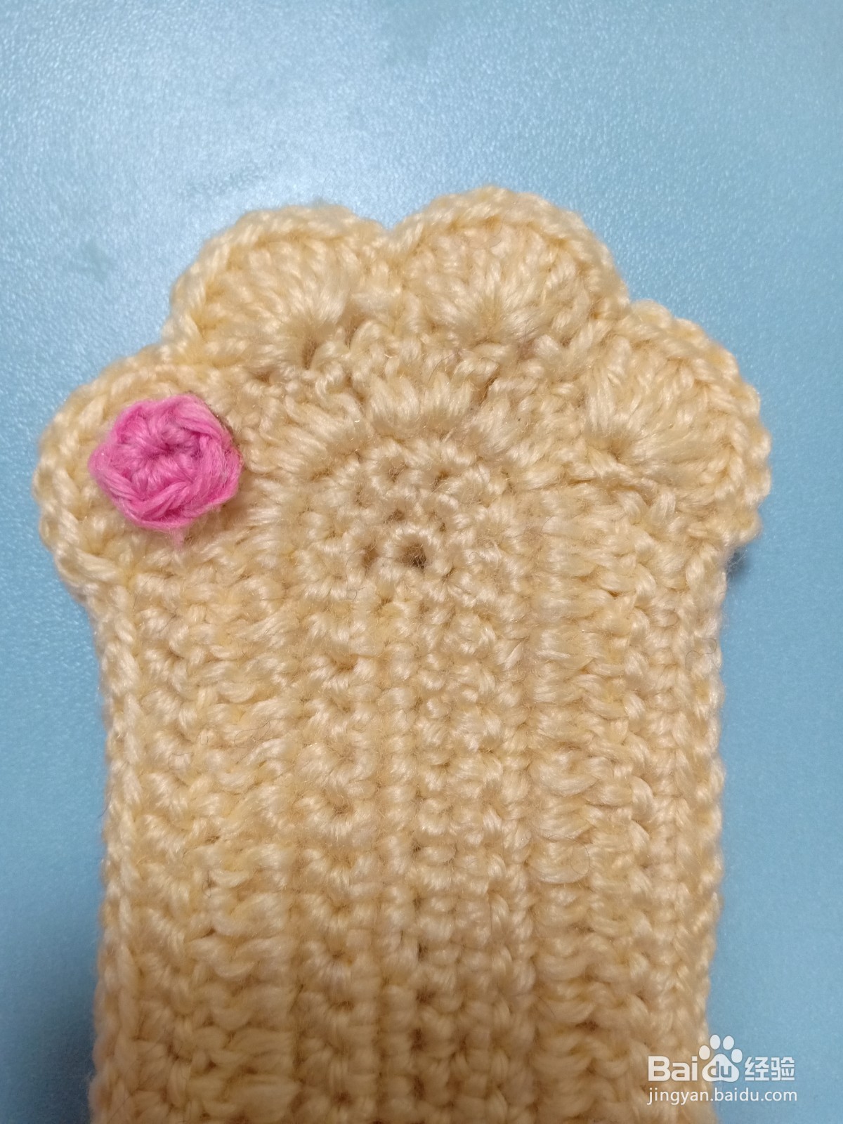 猫爪手套编织教程