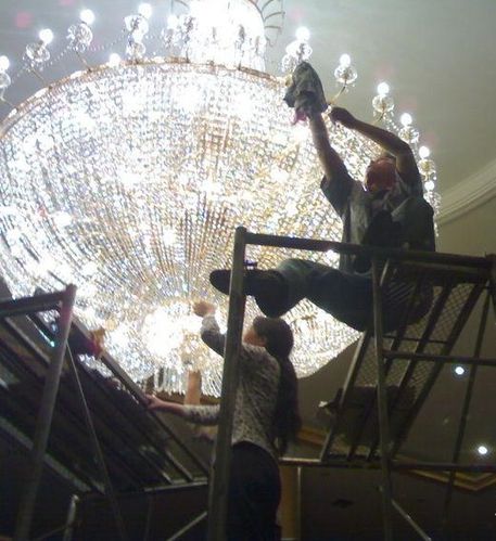 水晶灯清洗方法