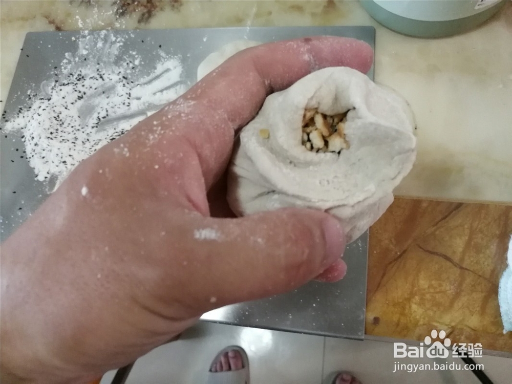 饼干芝麻馅饼做法