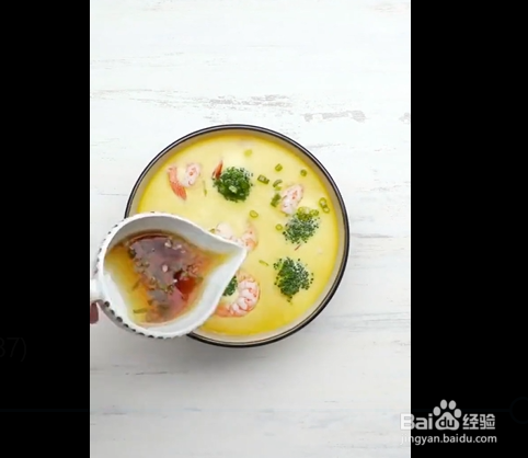 虾仁西兰花蒸蛋的制作方法