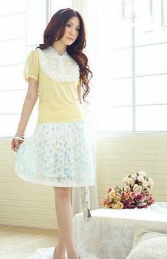 白领OL及膝短裙的搭配