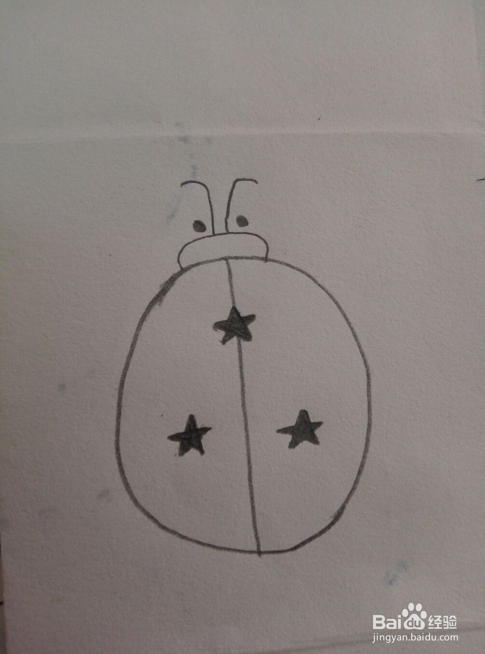 三颗小星星的瓢虫你会画吗？