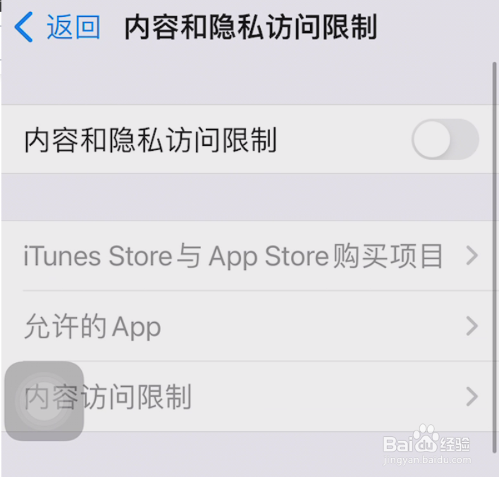 ios15系统访问限制在哪
